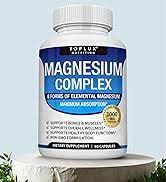 Complejo de Magnesio 1000mg, 8 Magnesio Elemental, Sin Gluten - Sin OGM